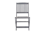2-Piece Outdoor Folding Chairs with Cushions, Wood, Luxameub VBZI25583