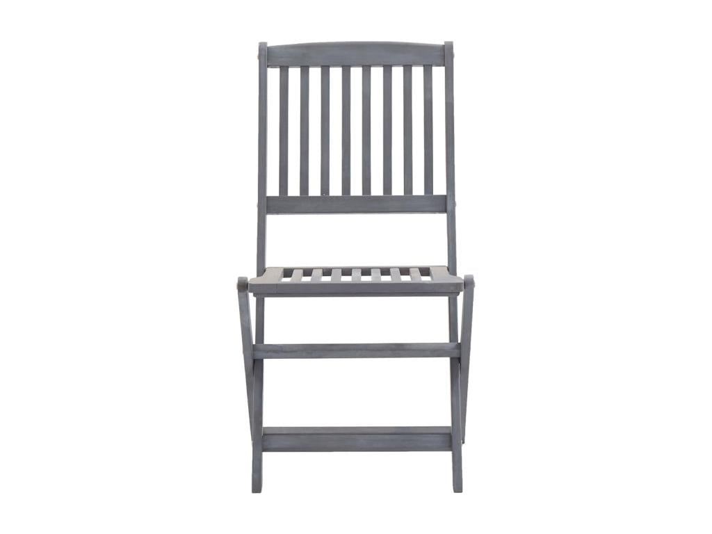 2-Piece Outdoor Folding Chairs with Cushions, Wood, Luxameub VBZI25583