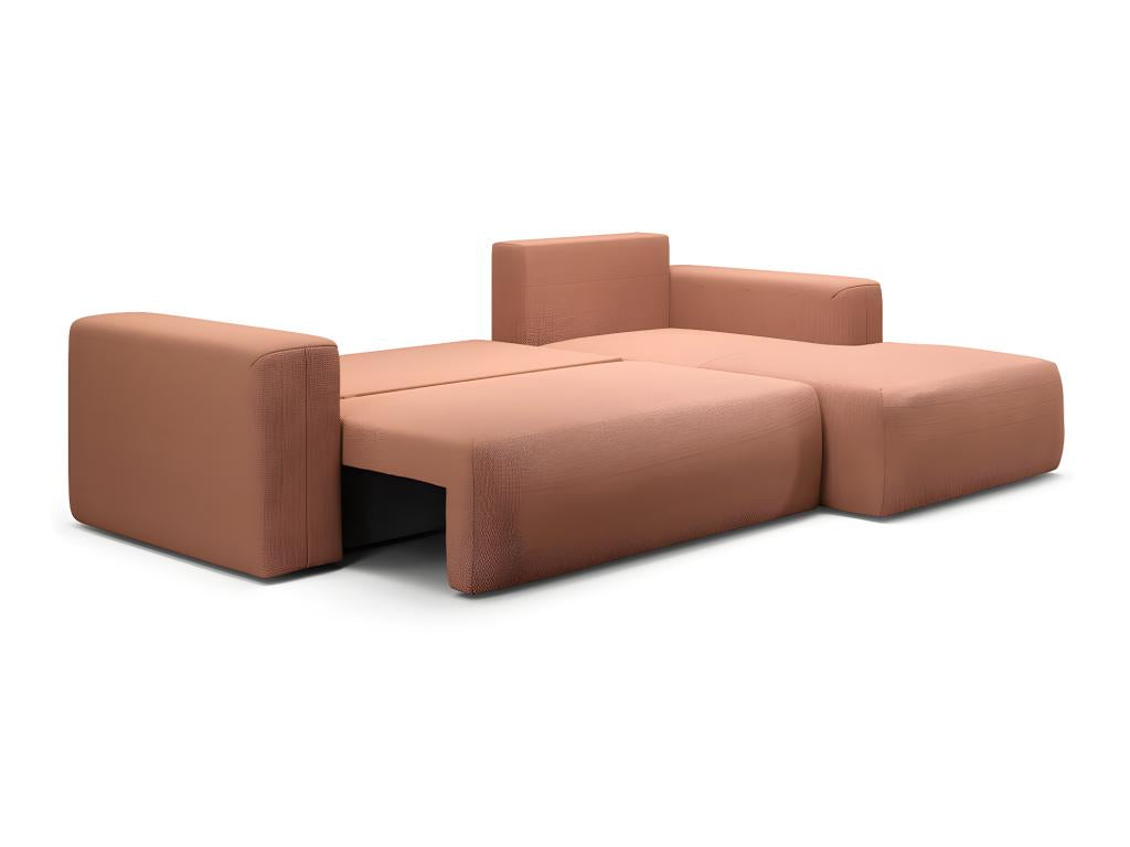 Luxameub Copper 3-seater right-hand corner sofa bed with storage HUOD89086