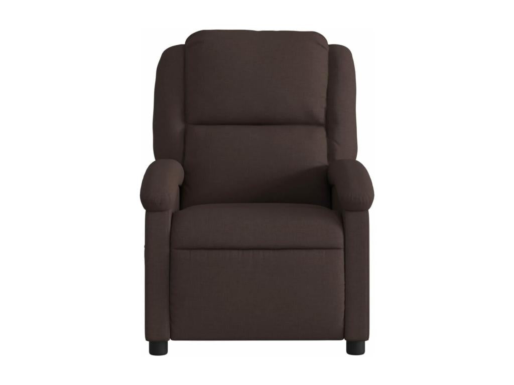 Dark Brown Fabric Reclining Armchair AEEZ78904