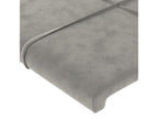 Light Grey LED Headboard 180x5x118/128 cm Velvet IETM30312
