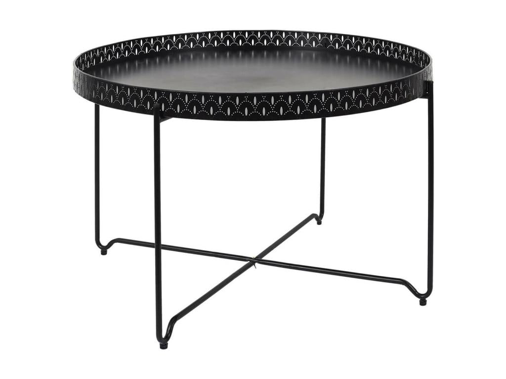 Luxameub - Black Side Table with Round Top 78cm TLVS27132