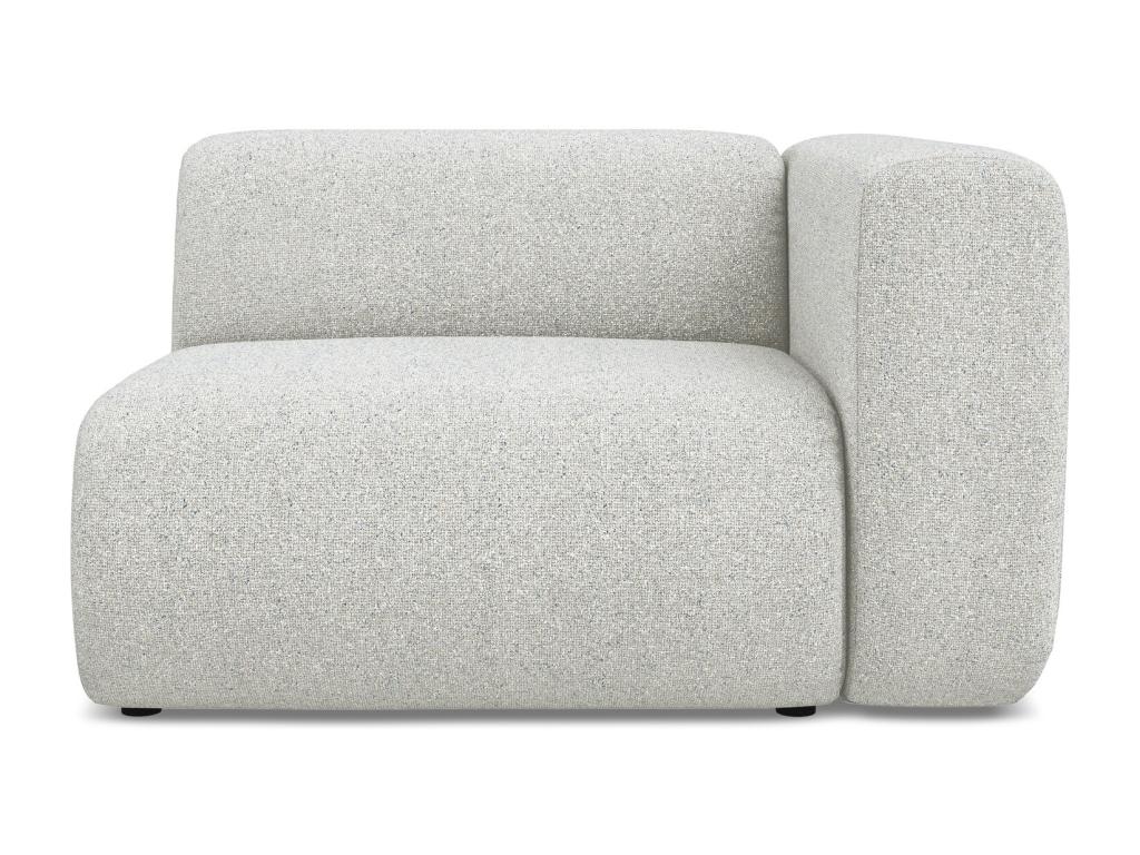 Module with right-hand armrests in textured fabric - beige - Luxameub SZND29687