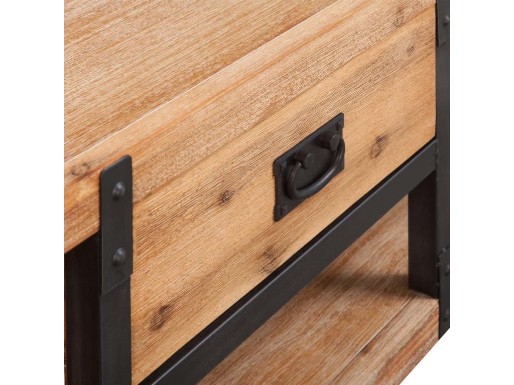 TV stand 140x40x45 cm solid wood Luxameub BCBY47543