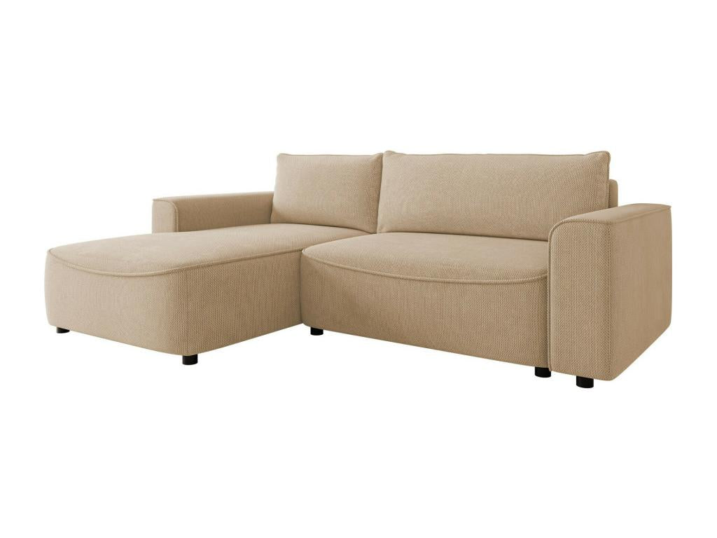 Luxameub 105 Corner Sofa, Light Brown, Sleeping Function, Bed Box, 255cm, OOJE98850