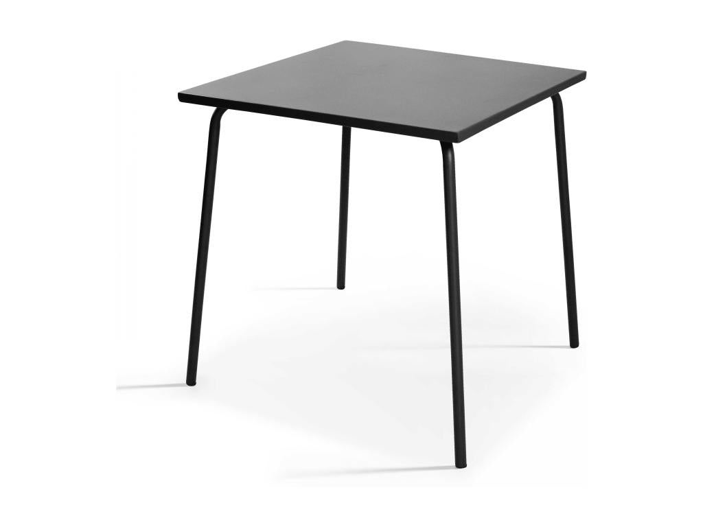PINPAI garden table and 2 chairs in grey steel - Luxameub OSRK86969