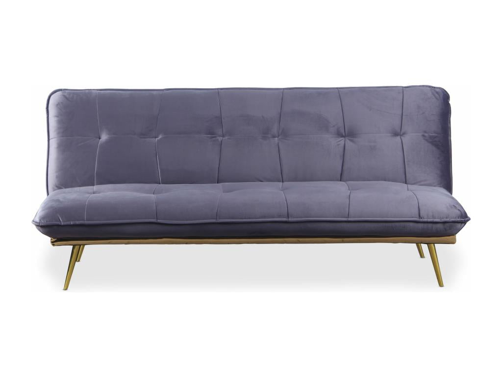 Cosymeub 182cm Grey Velvet Convertible Sofa YHZN82714