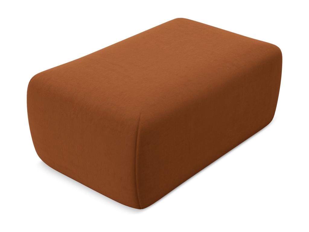 Velvet pouf - terracotta - Luxameub EKMR71874