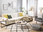 Right-hand corner sofa - Luxameub - Beige fabric WVHG53454