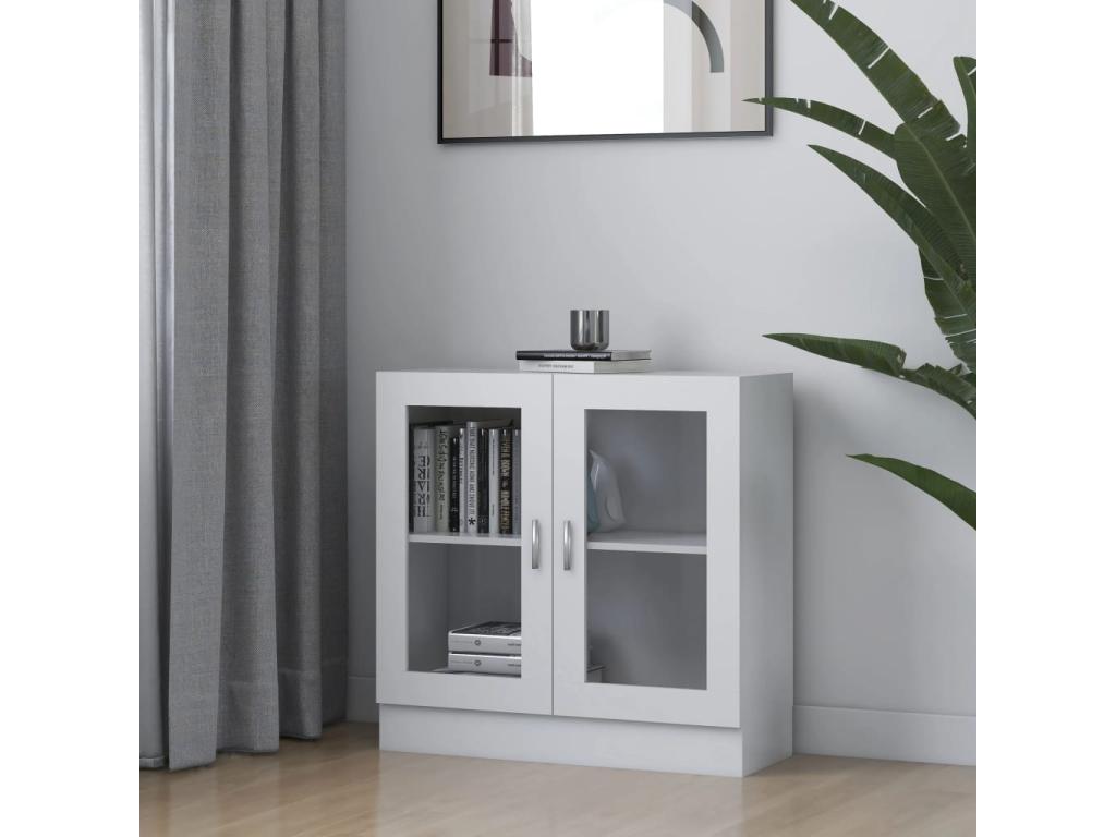 White display cabinet 82.5x30.5x80 cm Engineered wood SFPD27177