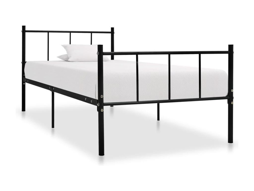 Black Metal Bed Frame 90x200 cm VTOC55206