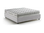 Luxameub Double Bed with Storage Bed in Eco-Leather Upholstery, Made in Italy, Front Opening, Includes 140x190 cm Mattress, White EJOW09653