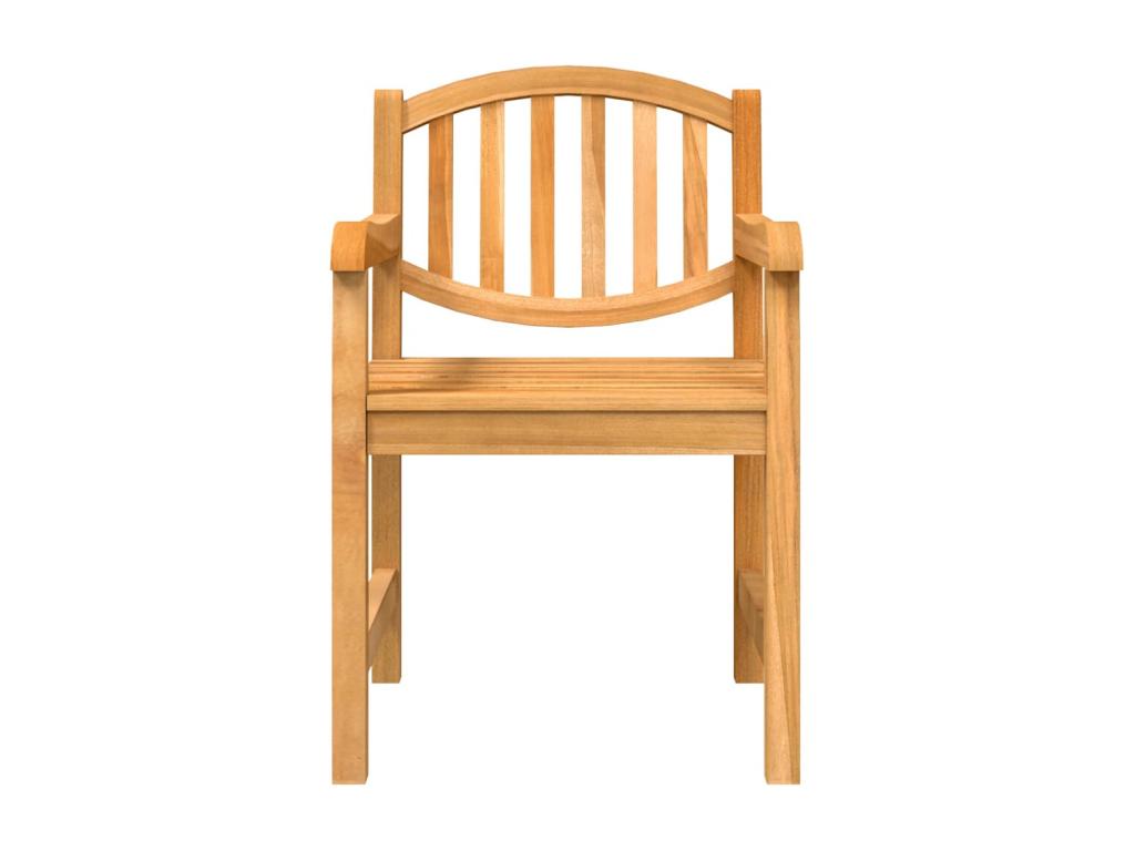 5-piece garden dining set, solid teak wood FLTK44351