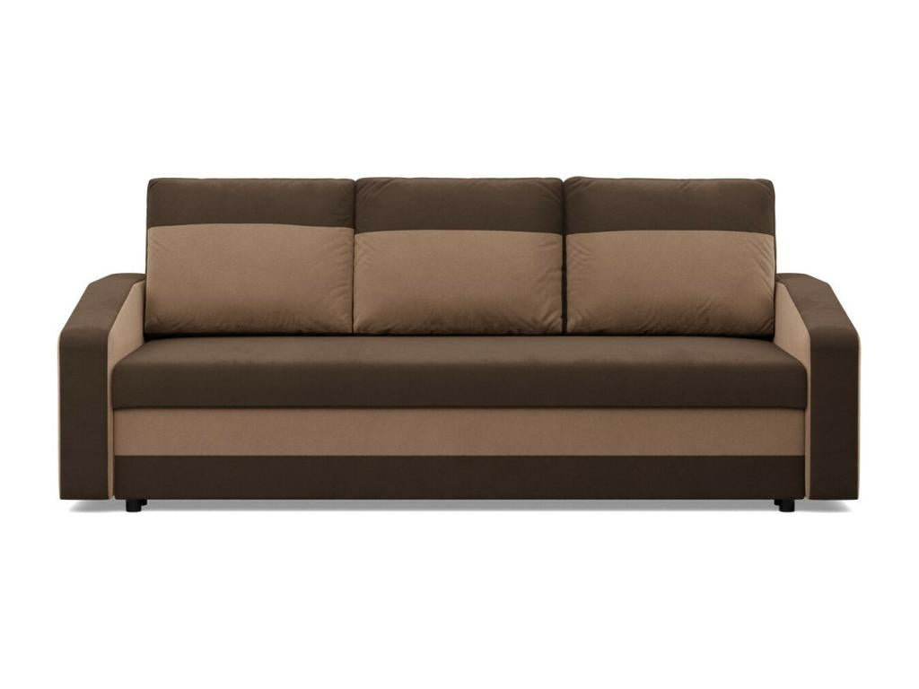 3-seater sofa with sleeper function, Dark Brown, VBAC21950