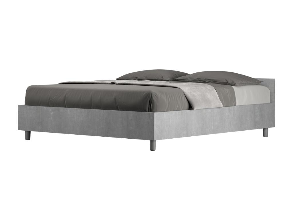 Luxameub UYVX09515 Double Raised Storage Bed 160x190 Concrete