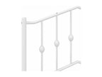Metal bed frame without mattress with white headboard 80x200cm BPJG80886