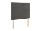Dark Grey LED Headboard 80x5x118/128 cm Velvet UTQO30480