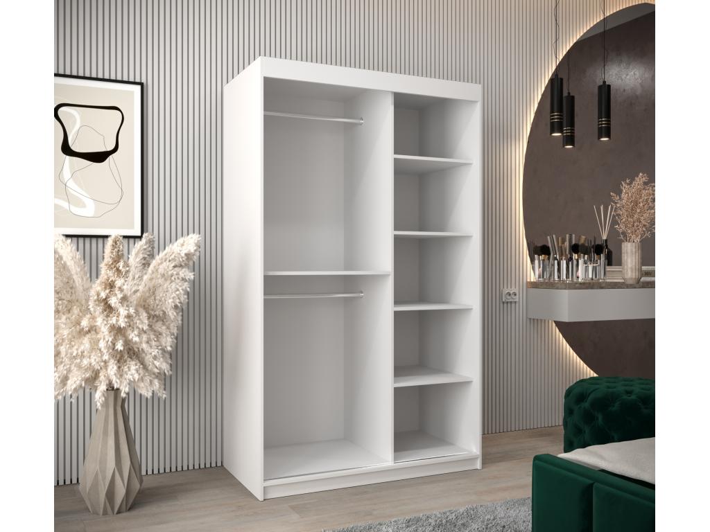 Luxameub 2 Sliding Door Wardrobe 200/120/62 2 Doors White/Luxameub DJCM00211