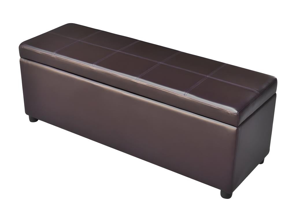 Long brown wooden storage bench EWTM62114