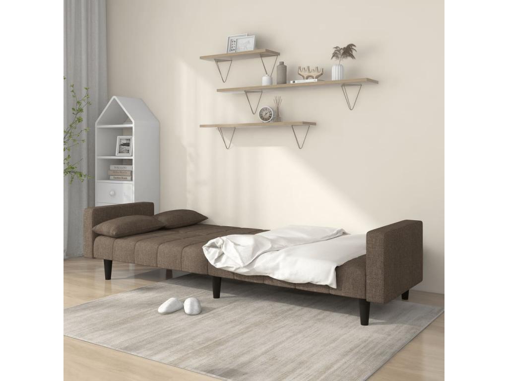 2-seater sofa bed with two pillows, Luxameub fabric KNGZ12819