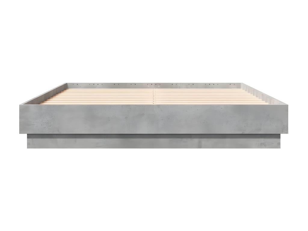 Bed frame without mattress, concrete grey, 135x190 cm FXSE03630