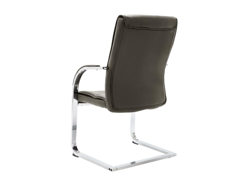 Cantilever office chair, grey faux leather, FZNJ54412