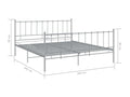 Grey Metal Bed 200x200 WBJQ09626