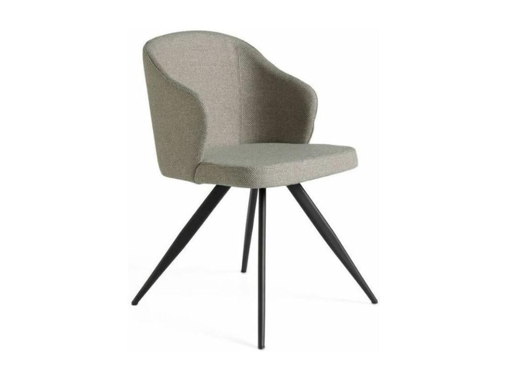 Luxameub fabric chair with black steel legs - Set of 2 - Color Luxameub 91 UBIK86246