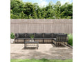 8-piece garden furniture set with cushions, anthracite resin wicker YVKP58379