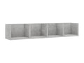 Wall-mounted CD shelf, concrete grey, 100x18x18 cm, engineered wood, HPUG43716