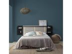 Luxameub - Headboard W.240cm Solid Natural and Black Wood KYST70677