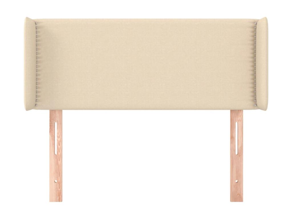 Headboard with wings, Cream, 103x16x78/88 cm, Fabric TPZH14662