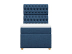 Luxameub bed base with mattress, blue, 90x200 cm, fabric, COBW67746