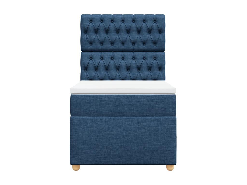 Luxameub bed base with mattress, blue, 90x200 cm, fabric, COBW67746