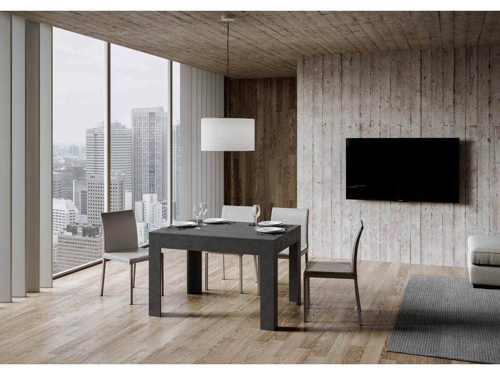 Extendable table 90x120/180 cm PINPAI Anthracite Spatulé XSLZ91017