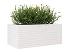 White planter 110x60x45.5 cm solid pine wood JUUK95513