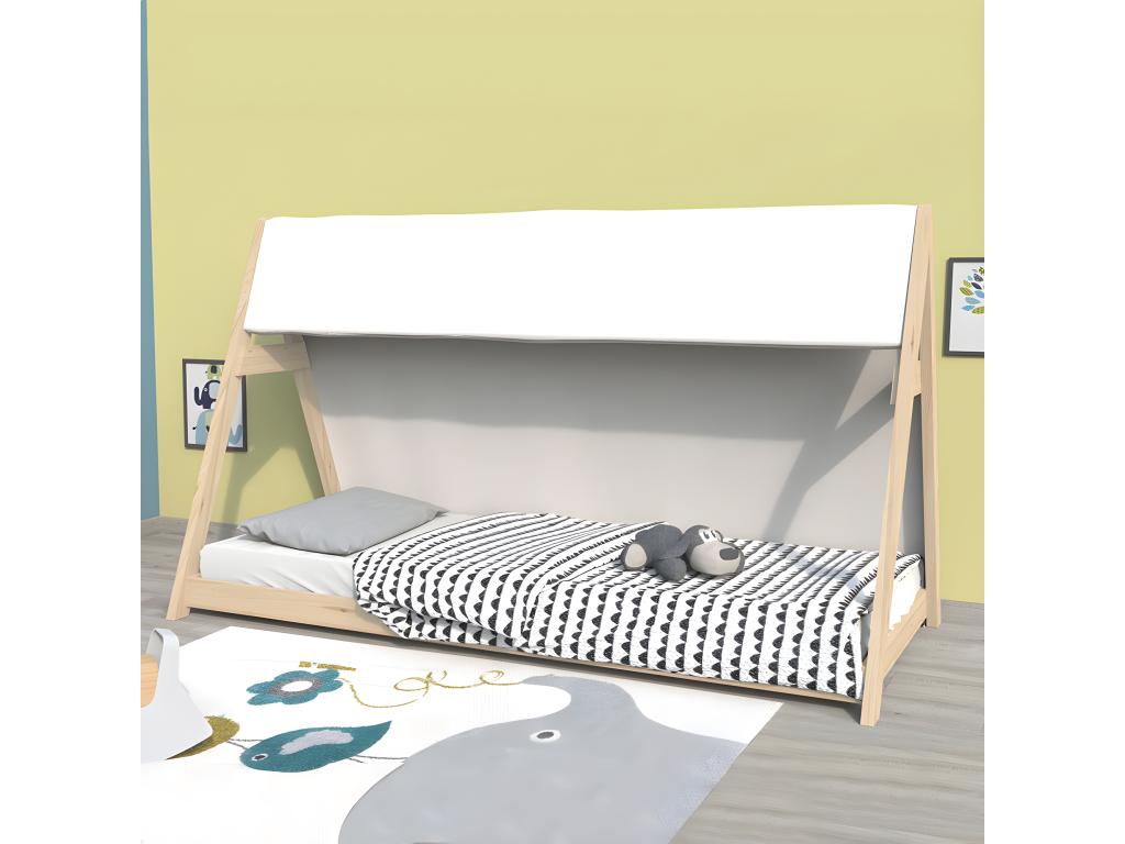 Luxameub Cabin Bed 90x200 1 Canvas 1 Slatted Base / Natural HNWI52881