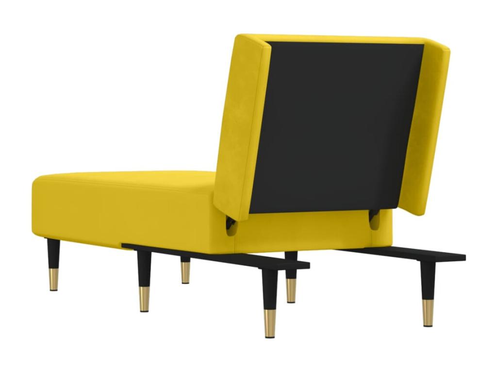 Yellow velvet chaise longue PXVM35915
