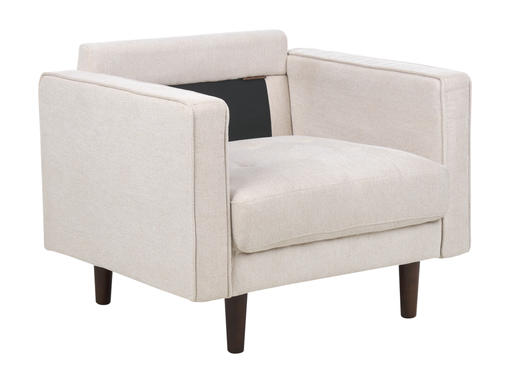 Luxameub Armchair Light Beige Fabric QSDP43068