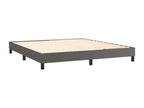 Upholstered bed base with mattress, Grey, 160x200 cm, Faux Leather YGYY45540