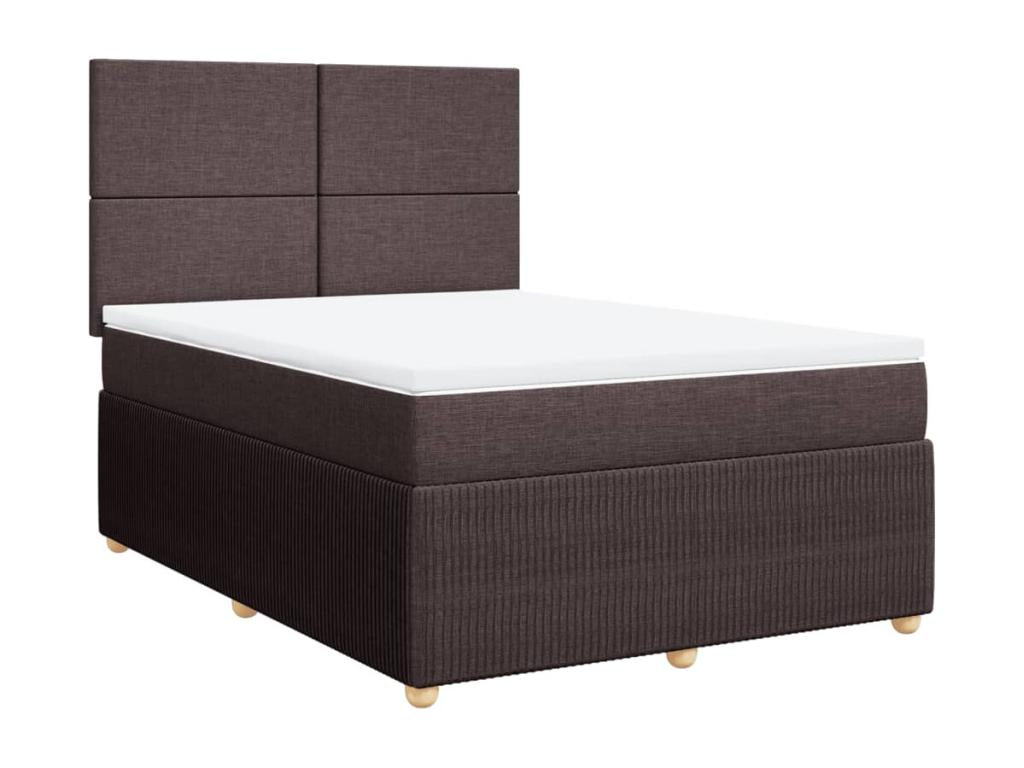 Luxameub bed base with mattress, dark brown, 140x200 cm QIXR86013