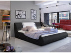 Luxameub ZGVO64806 180x200 Storage Bed in Black and White Faux Leather and Chrome Metal