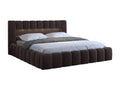 Luxameub Storage Bed - Upholstered in velvet with LED lighting - Brown - 160x200 BOGX11583