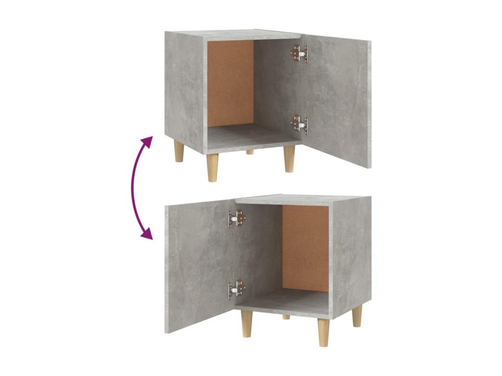 Bedside table, concrete grey, engineered wood, UAGD88196