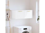 White wall cabinet 80x36.5x35 engineered wood XSWO09910