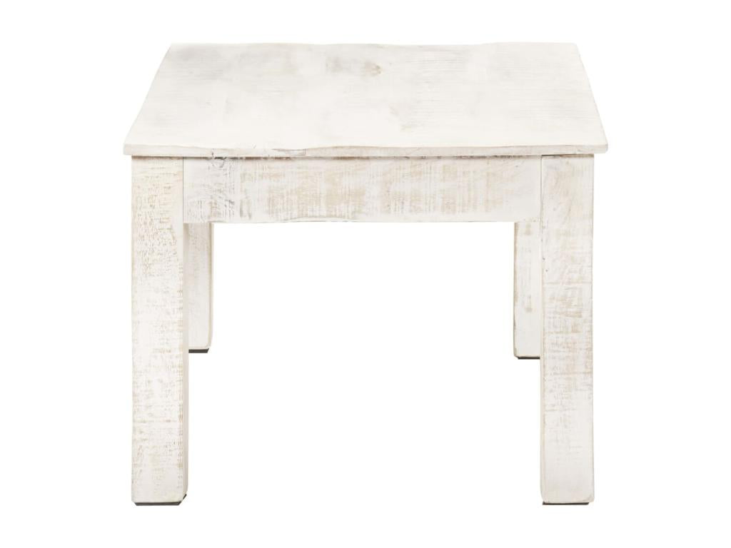 White coffee table 110x60x45 cm Solid mango wood WPRP64258
