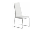 Luxameub faux leather chair with stainless steel legs - Set of 4 - Colour Luxameub 71 Light Grey KHRK07235