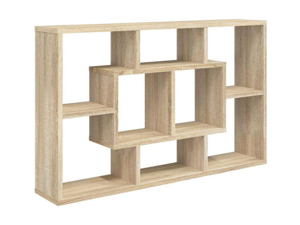 Luxameub Oak Wall Shelf 85x16x52.5 Engineered Wood PVUE76346
