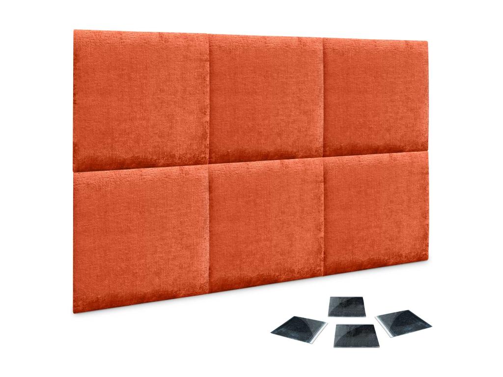 Luxameub Set of 6 Self-Adhesive Acoustic Wall Panels in Eco-Friendly Wool, Shock-Absorbing Protection, Luxameub 60x60 cm x6 TYPZ64639