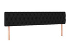 Upholstered bed base and mattress with LED lighting, black, 200x200 cm, fabric ZTBB61047